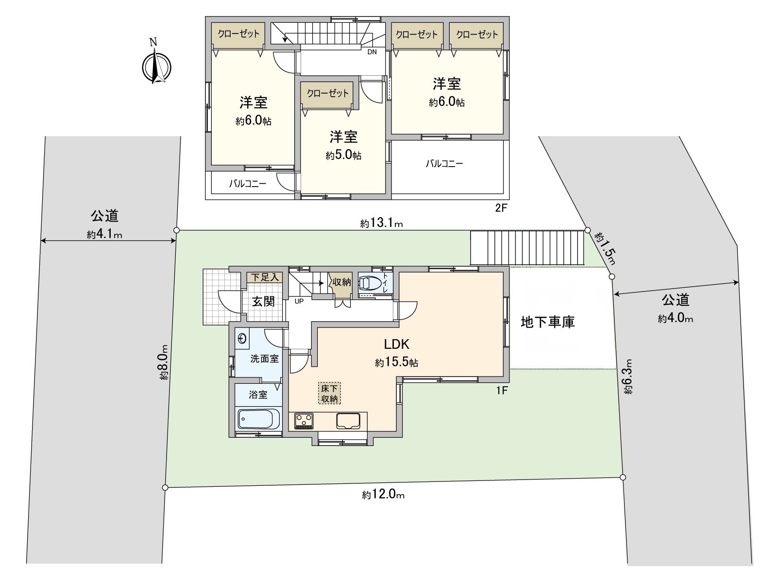 [房型图]土地面积：110.10平米(约33.30坪)/建筑面积：82.80平米(约25.04坪)/房型：3LDK