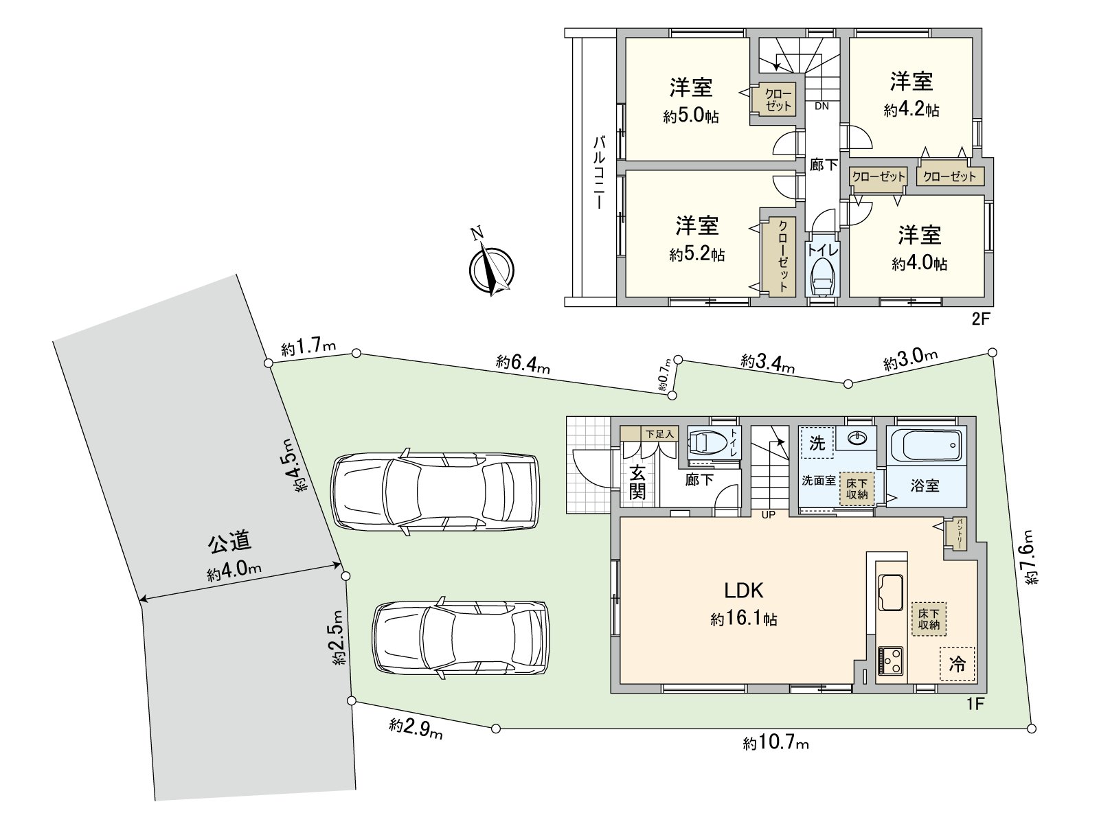 [房型图]土地面积：100.00平米(约30.25坪)/建筑面积：80.80平米(约24.44坪)/房型：4LDK