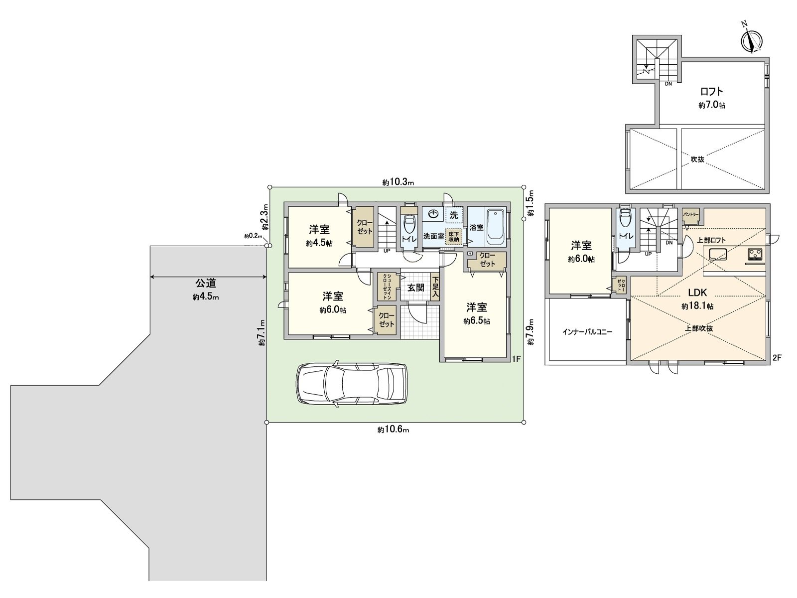 [房型图]土地面积：100.07平米(约30.27坪)/建筑面积：98.94平米(约29.92坪)/房型：4LDK