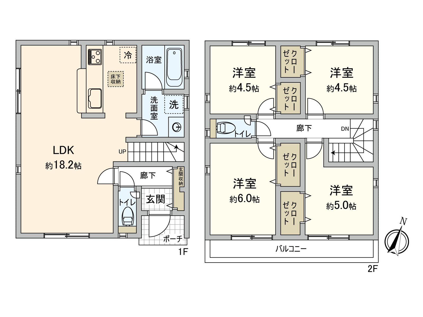 [房型图]土地面积：133.41平米(40.35坪)/建筑面积：89.10平米(26.95坪)/房型：4LDK