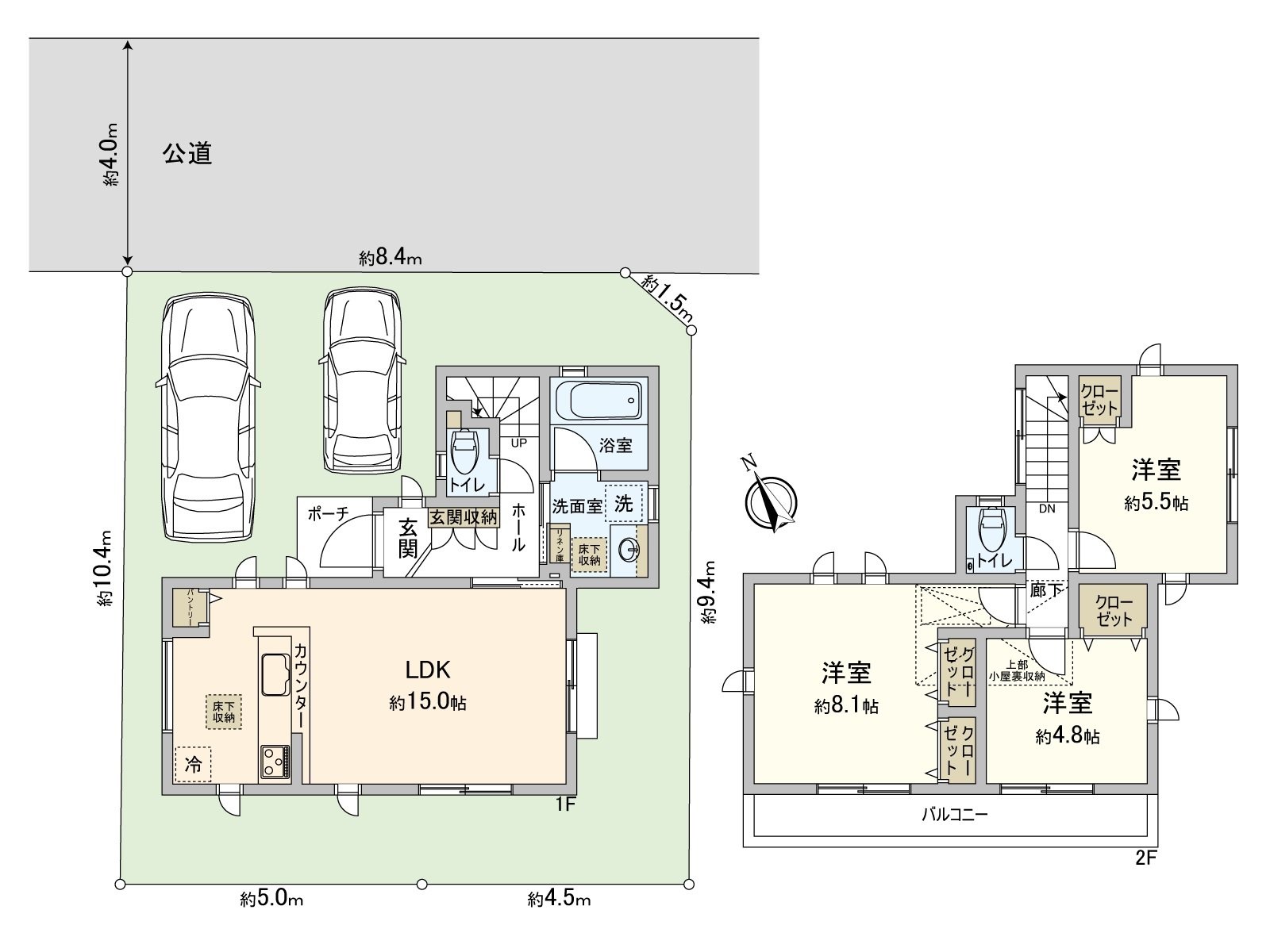 土地面积：100.45平米(约30.38坪)/建筑面积：80.26平米(约24.23坪)/房型：3LDK