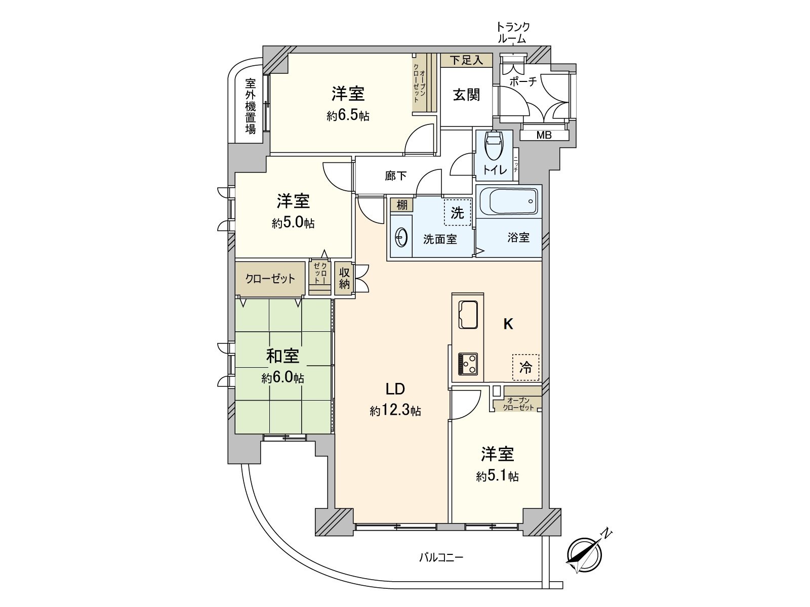 [平面圖]私人使用面積：82.89平方公尺(約25.07坪)/房型：4LDK