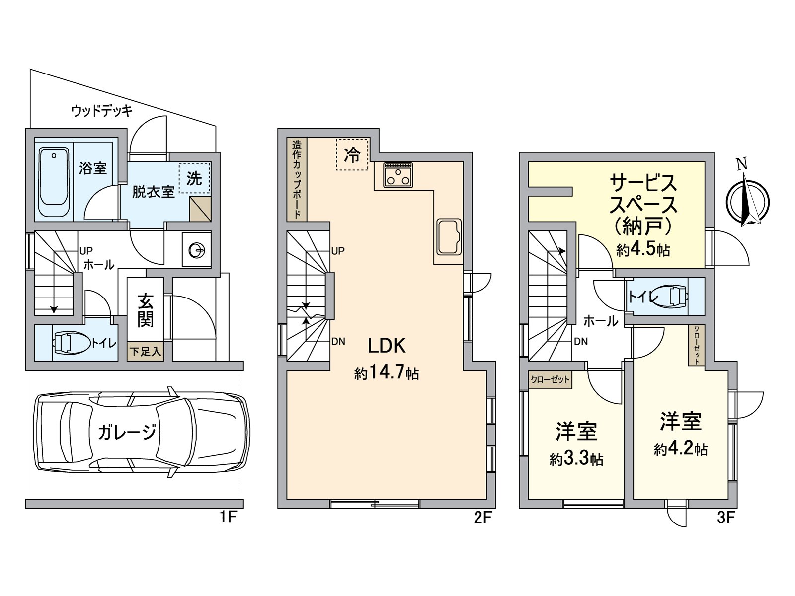 [平面圖]被在隱私考慮的2樓生活