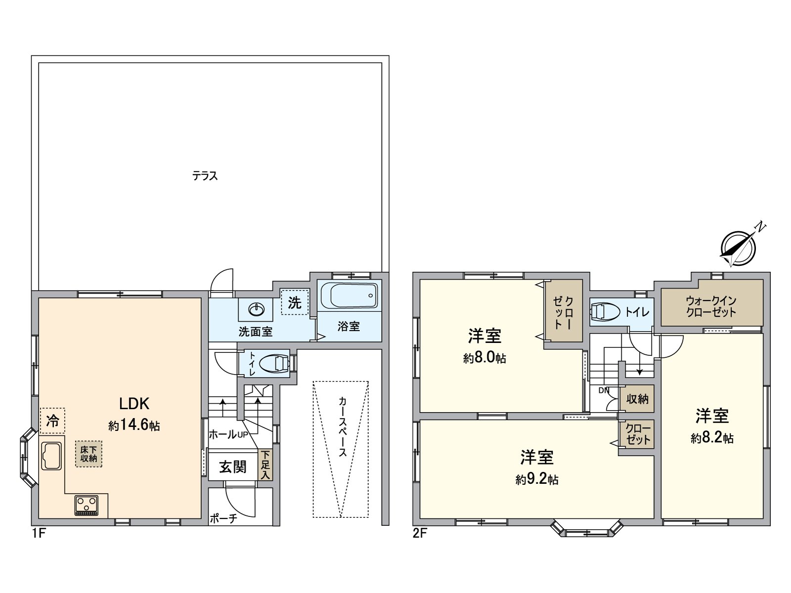 [floor plan] 3LDK about eight quires of all rooms or more