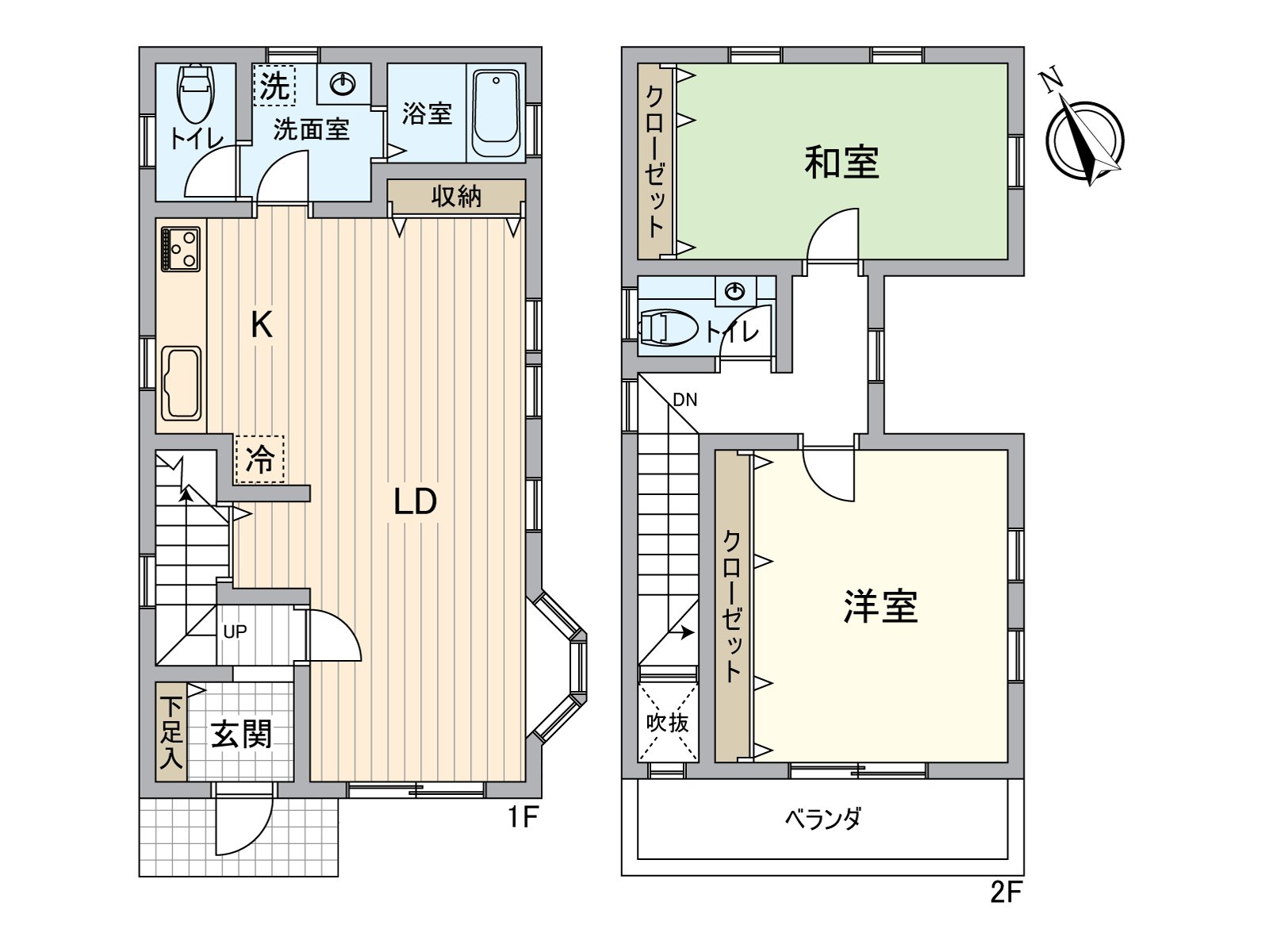 [floor plan] A place equipped with a water supply is gathered up in one place, and a life line of flow is good