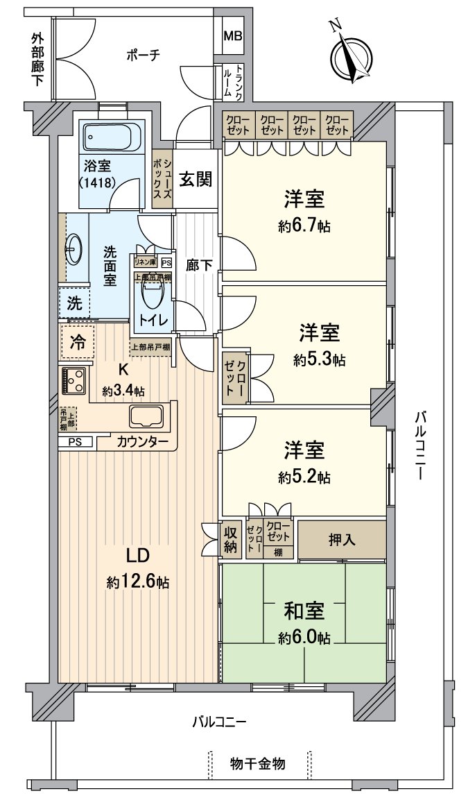 Floor plan Southeast, the Southwest corner unit L shape terrace sunshine, the ventilation is good