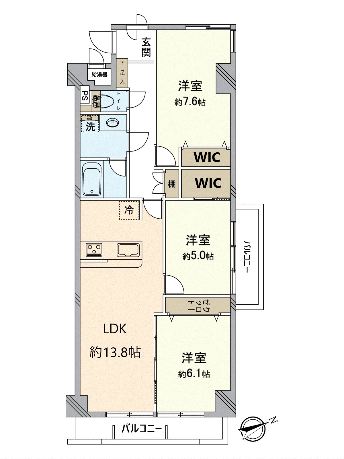 Floor plan 3F Corner Unit