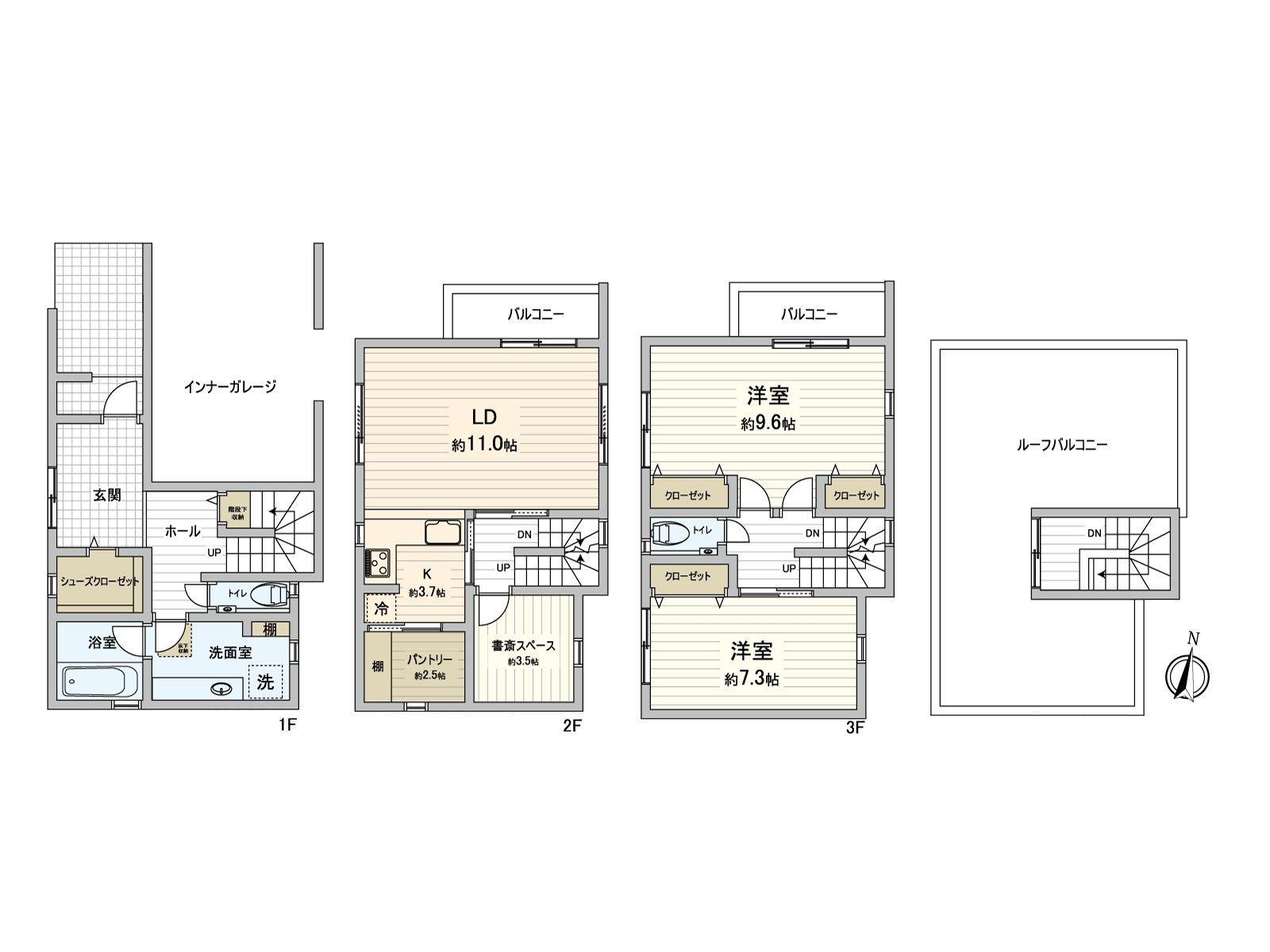 屋頂有陽台3層樓新建透天房(有停車位1台分鐘)
