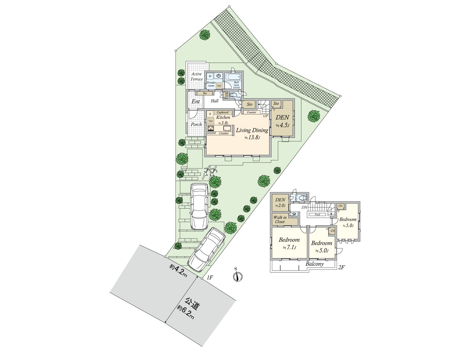 土地約71坪，建築物約30坪。3LDK+2S+WIC。