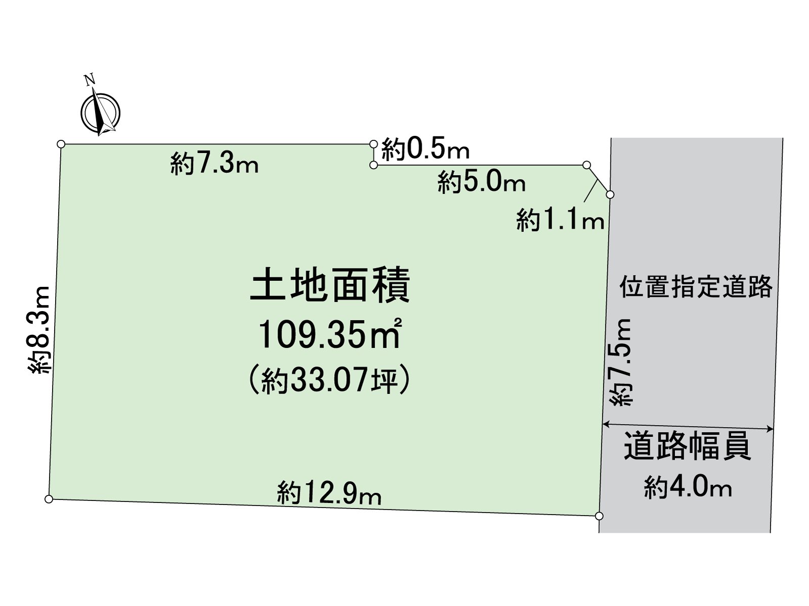 [区划图]土地面积109.35平米(约33.07坪)