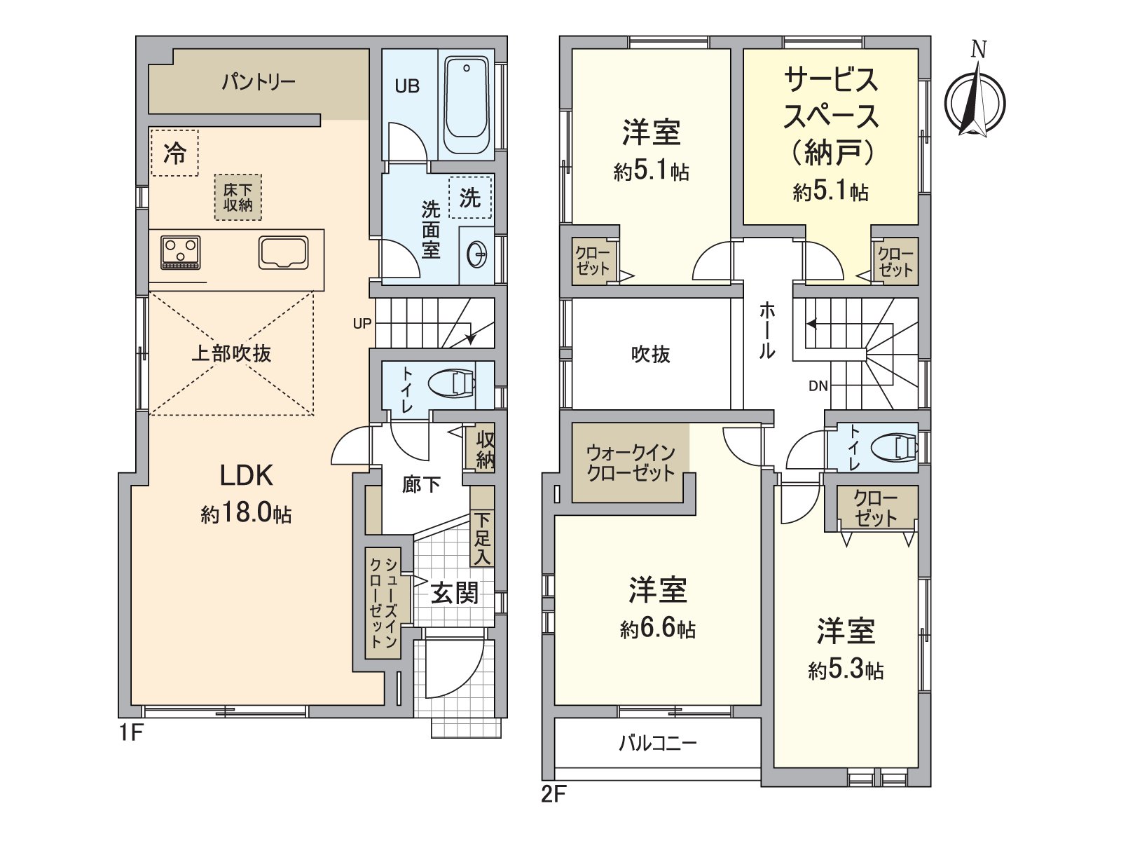 [房型图]建筑面积100.11平米(大约坪)的3SLDK