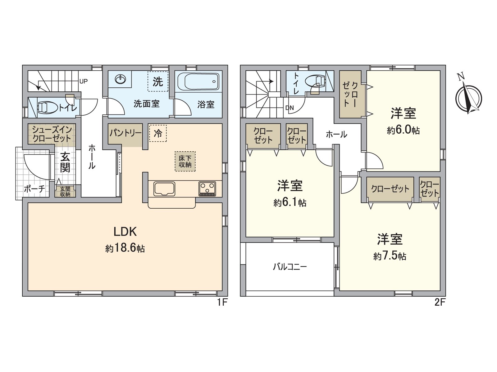 [房型图]95.97平米(约29.03坪)的3LDK