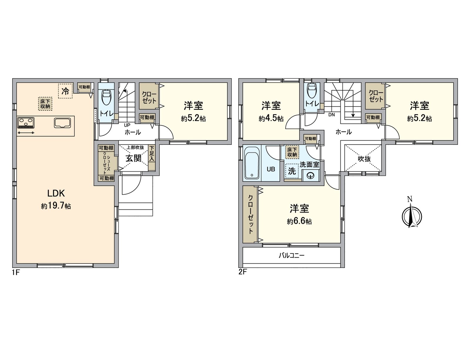 [平面圖]3號樓/建築面積100.19平方公尺(約30.3坪)的4LDK