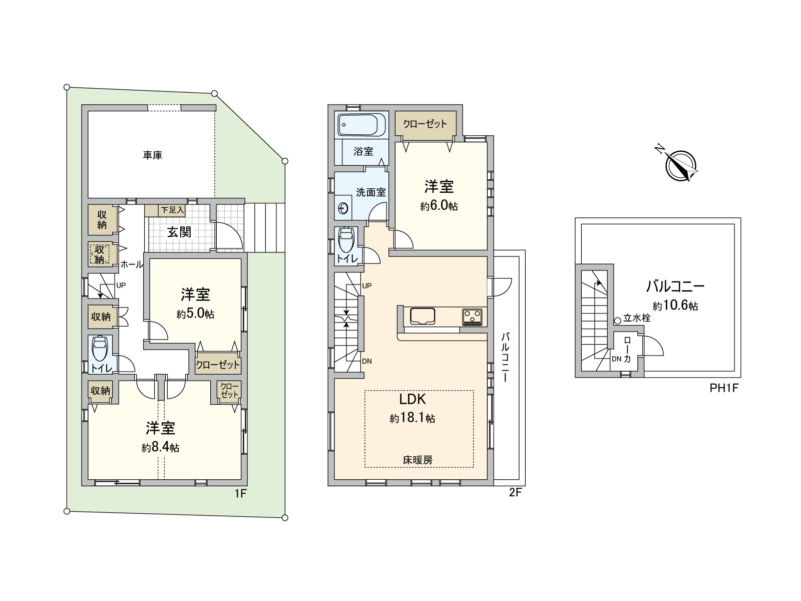 [平面圖]建築面積：107.53平方公尺