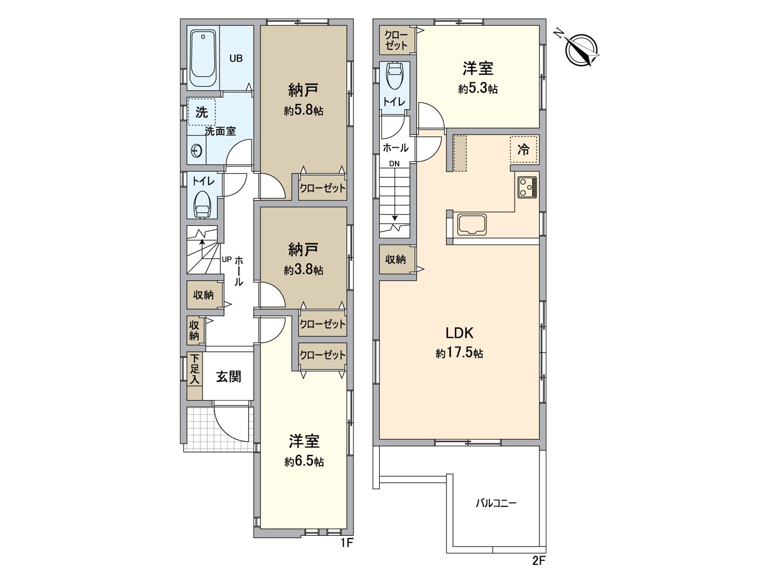 (Building No. 2), Price 46.8 million yen, 2LDK+2S, Land area 113.6m2, Total floor area 89.22m2
