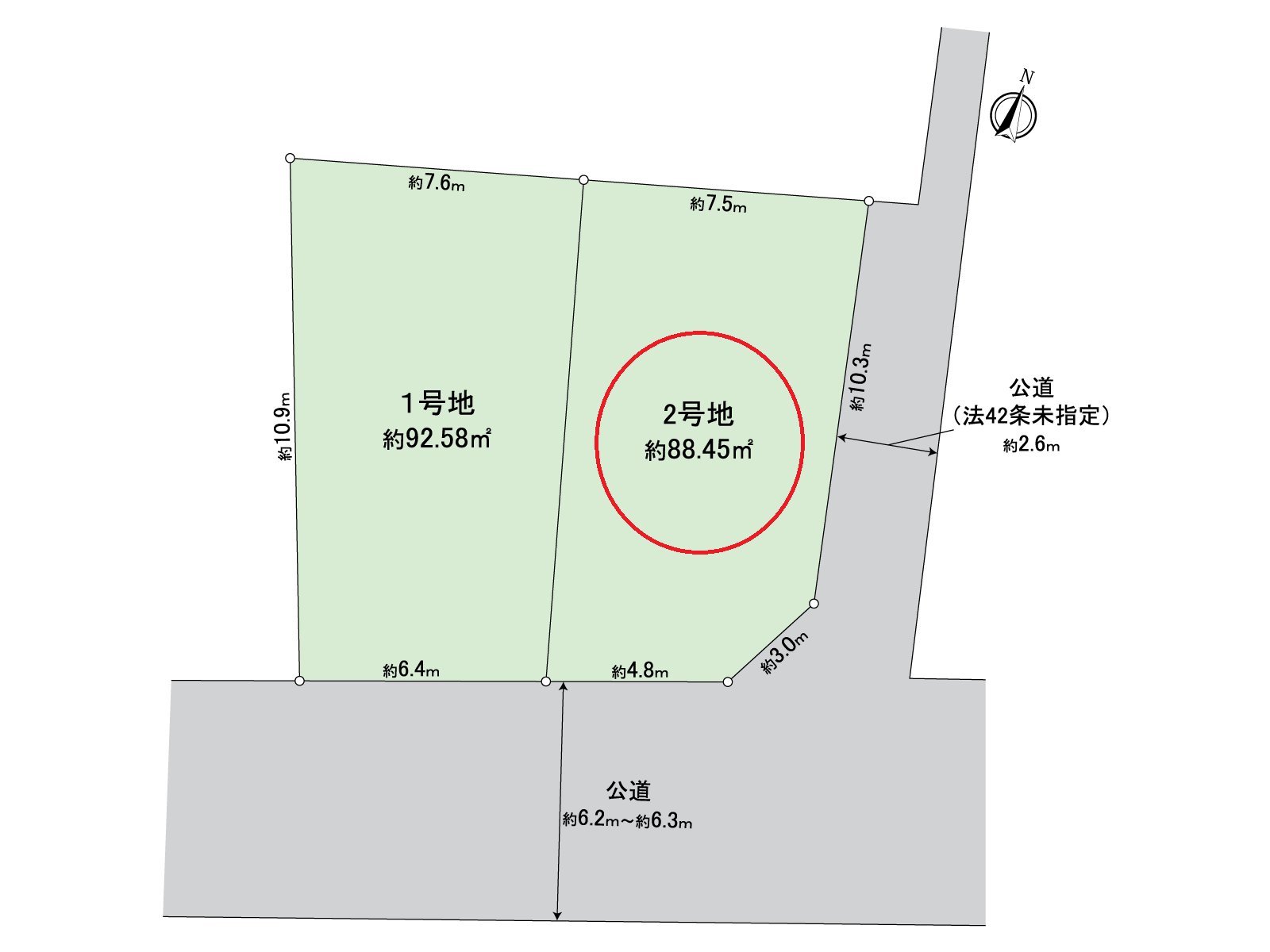 [區劃圖]土地面積88.45平方公尺(約26.75坪)