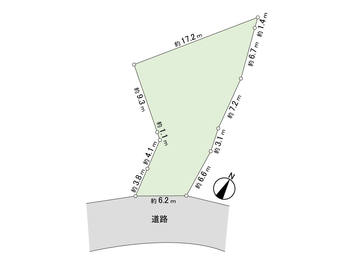 [division figure] 203.12 square meters of Land area (about 61.44 tsubo)