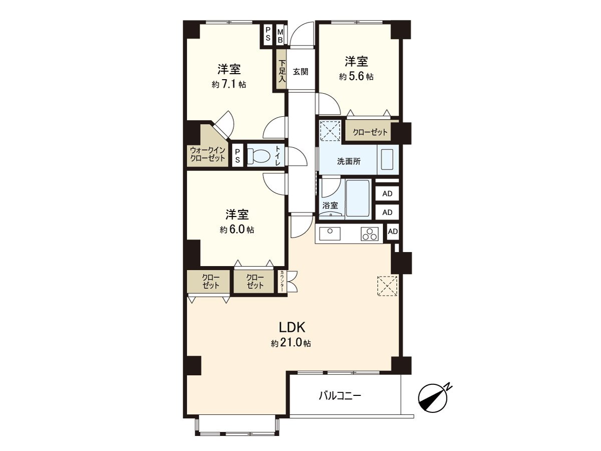Floor plan (3LDK)