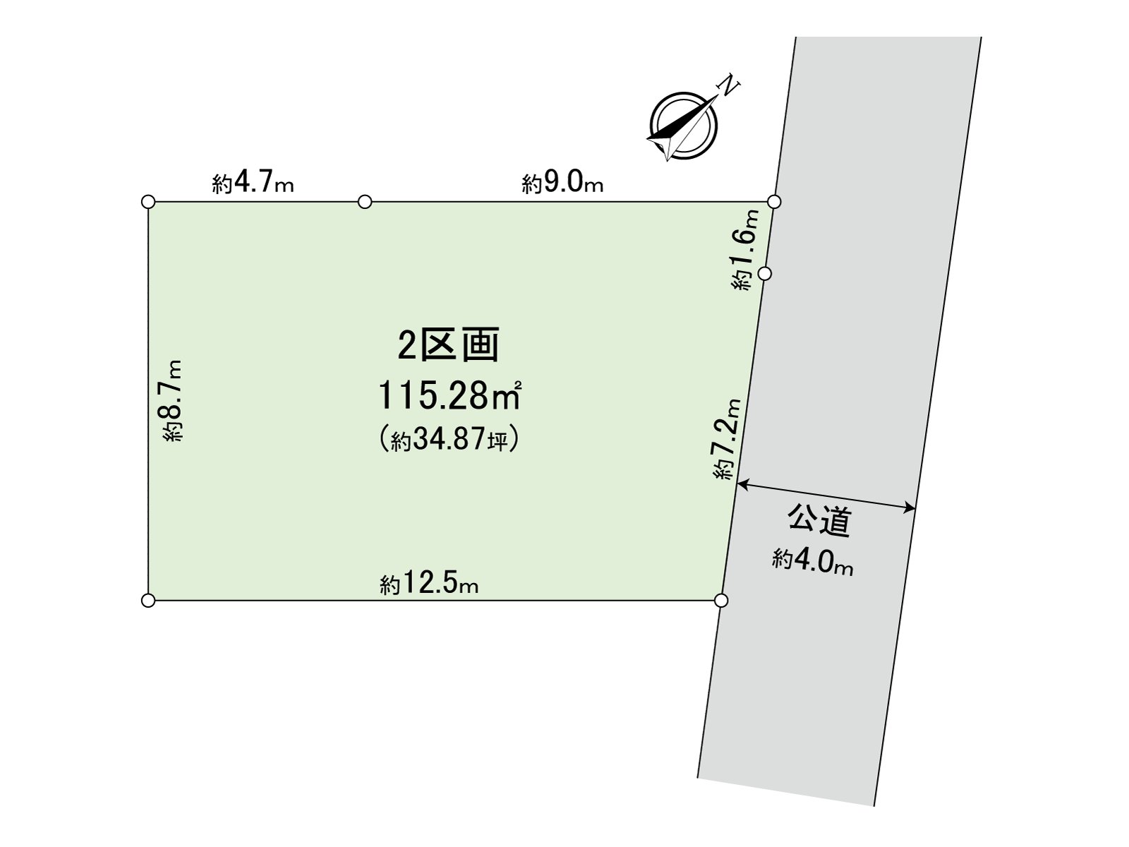 115.28 square meters of Land area