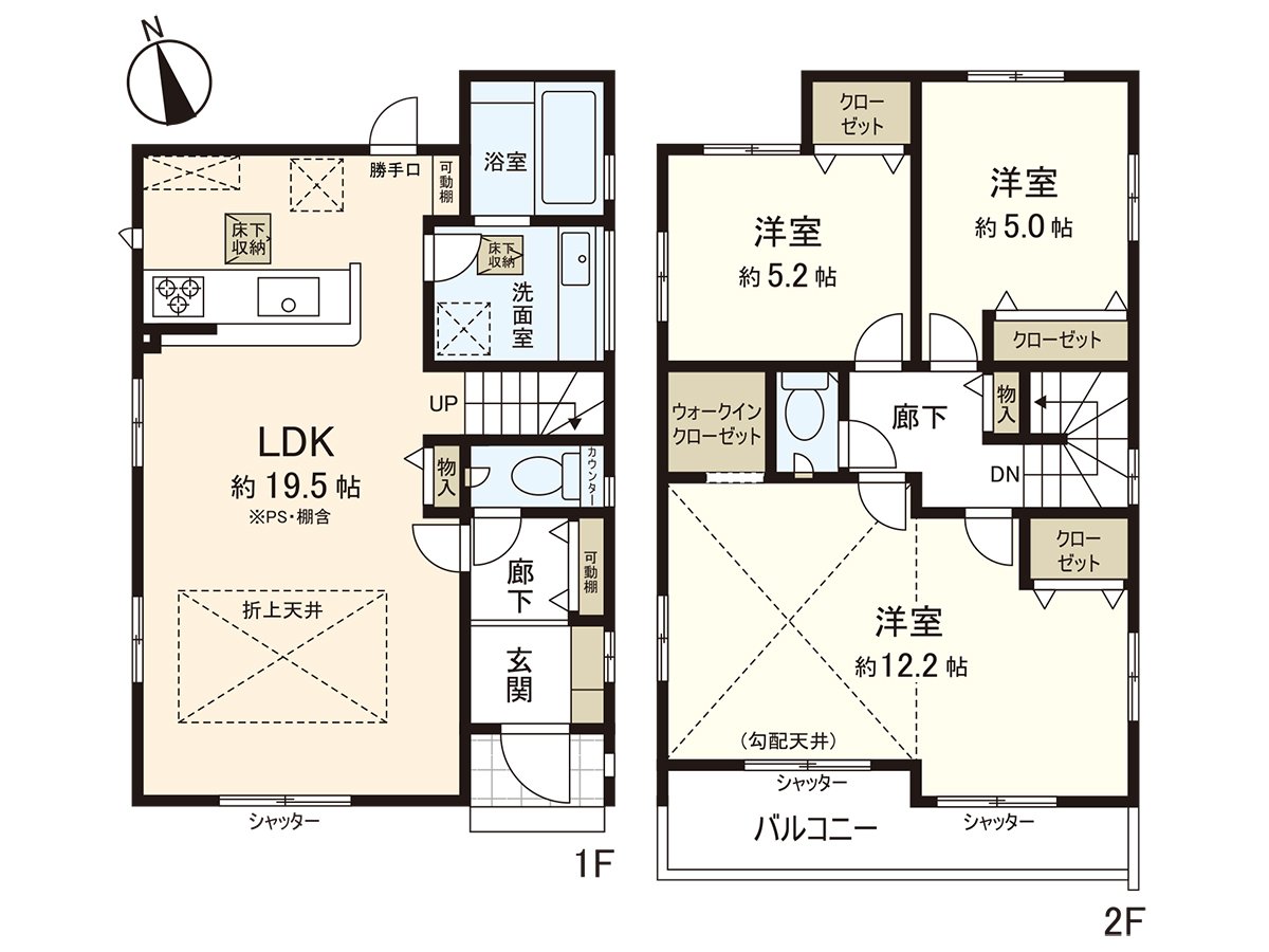 土地面积120.76平米，建筑面积99.16平米，3LDK+WIC的住在。