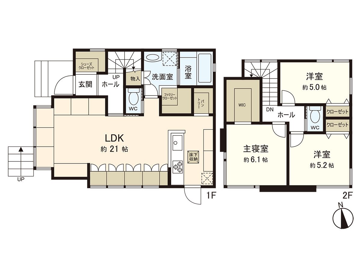 用地面積116.96平方公尺，建築面積95.46平方公尺的3LDK的住在。