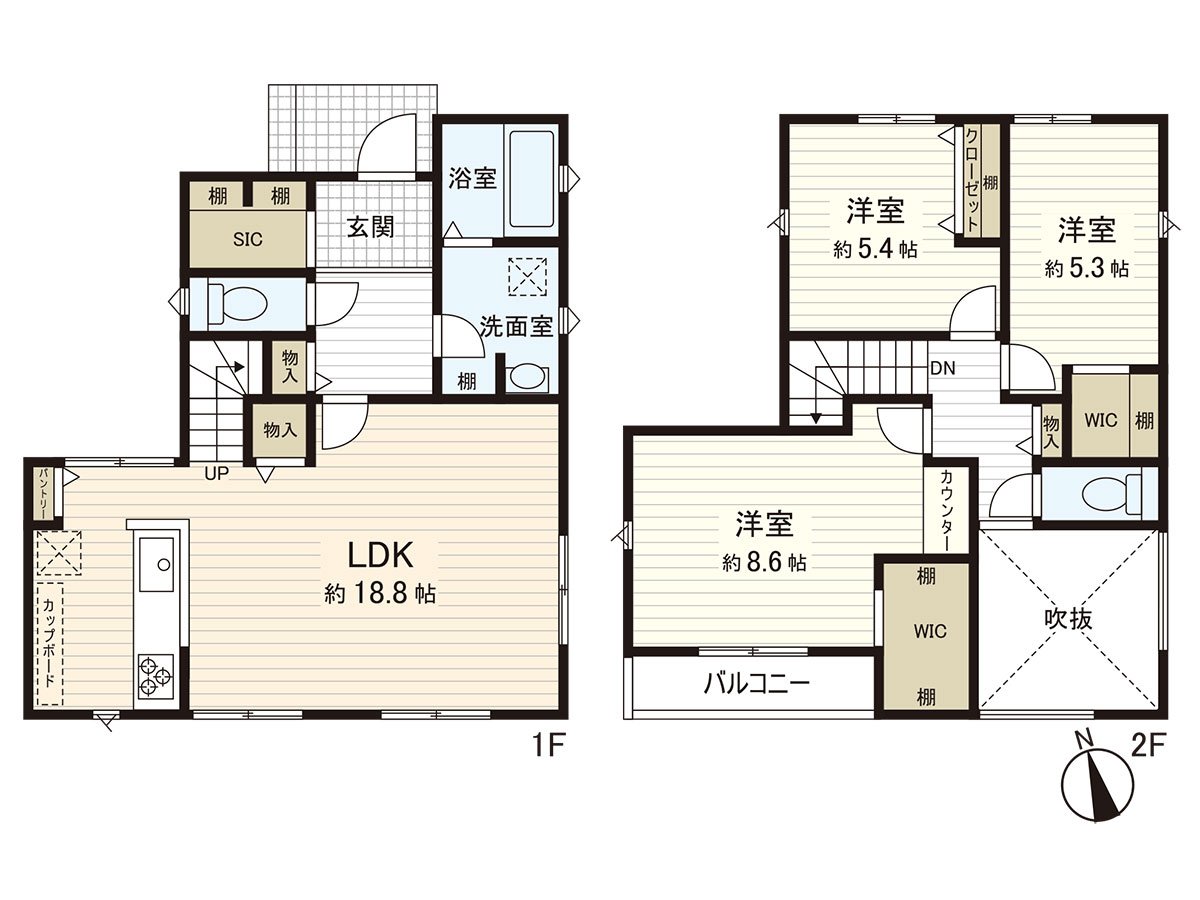 土地面積：94.3平方公尺(約28.52坪)/建築面積：97.92平方公尺(約29.62坪)/房型：3LDK