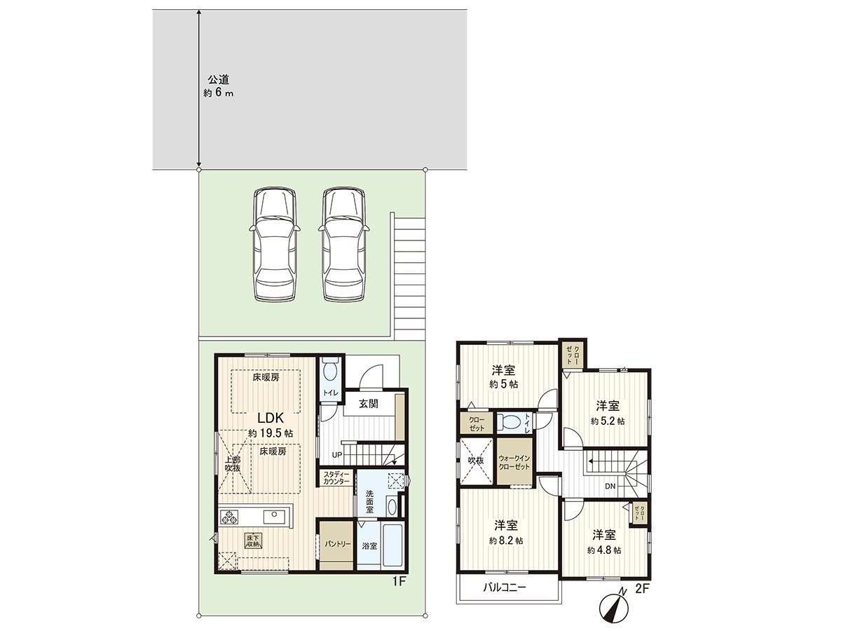 Land area: 132.78 square meters (about 40.16 tsubo) of/Total floor area: 101.41 square meters (about 30.67 tsubo) of/Plan: 4LDK