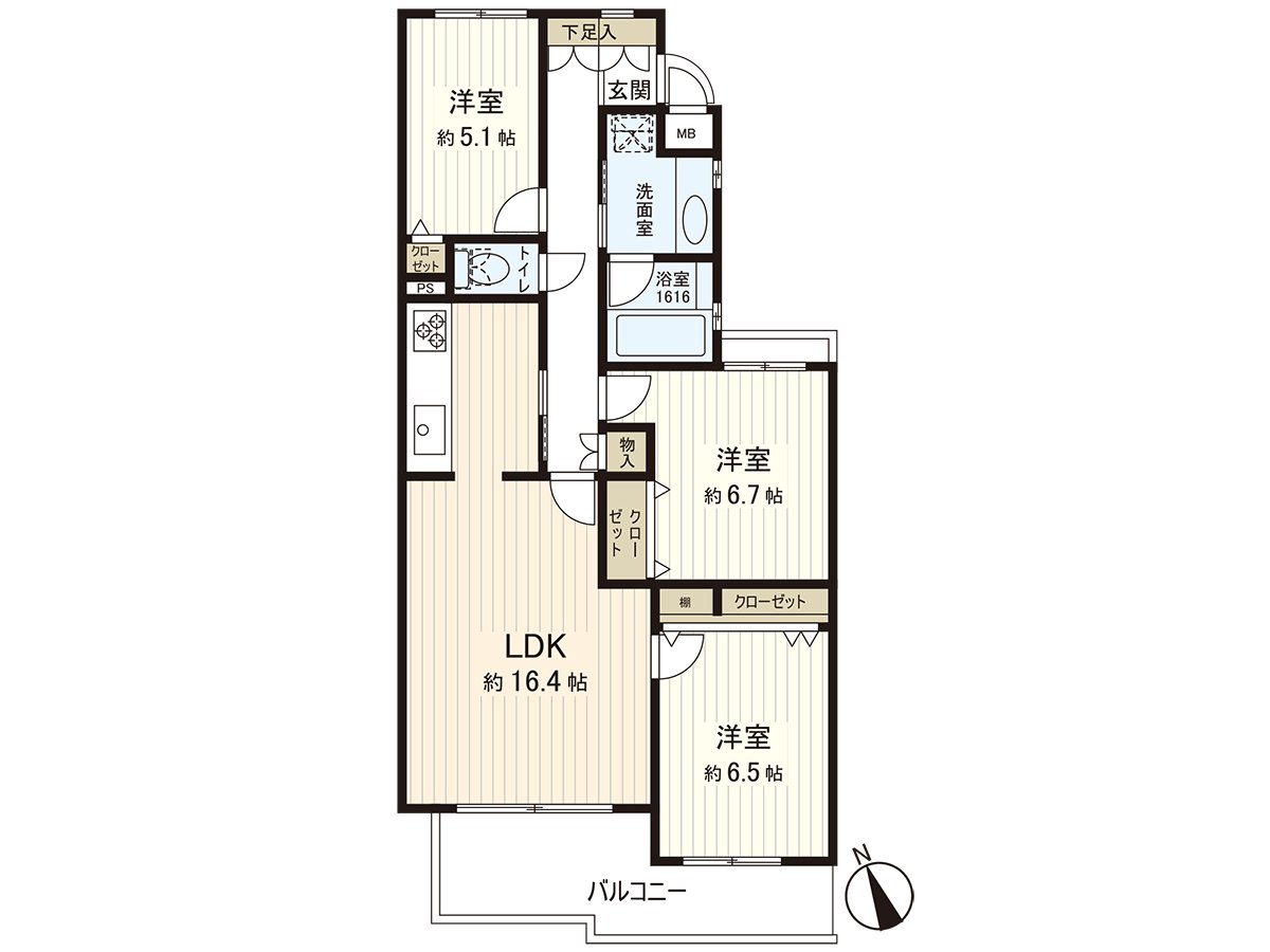 是实际使用面积78.42平米，3LDK的全部的翻新Mansion。