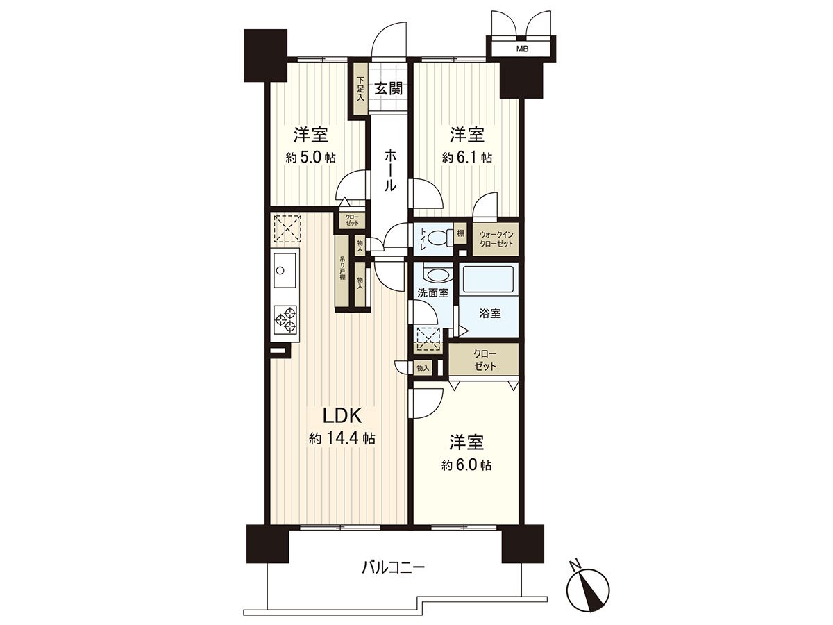 It is 67.71 square meters of exclusive area, reform condominium of 3LDK.