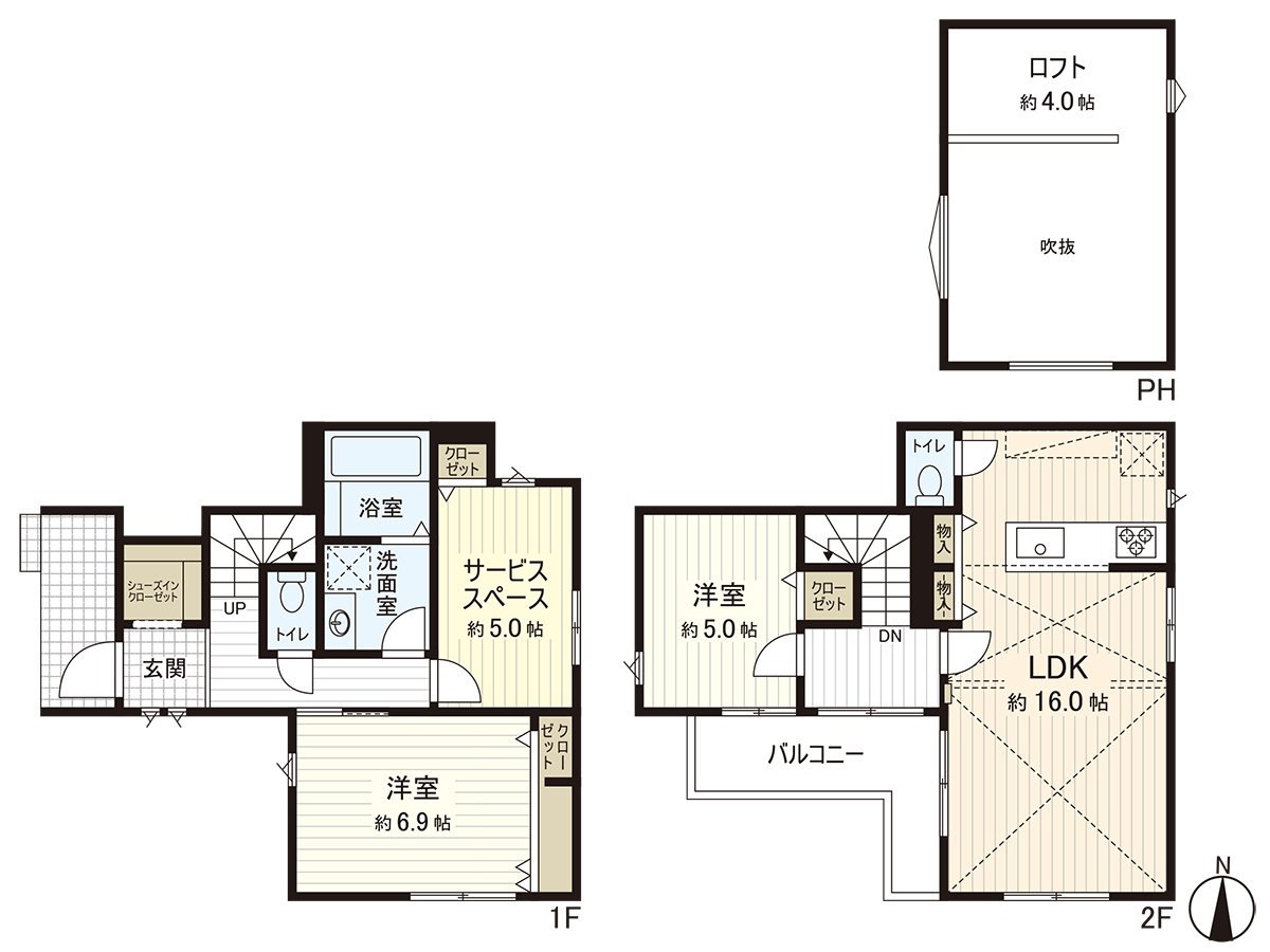Land area: 84.10 square meters/total floor area: 84.53 square meters/ken collecting: 2SLDK