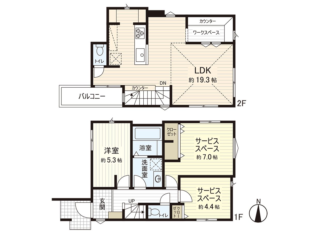 Land area: 88.76 square meters/total floor area: 88.34 square meters/ken collecting: 1LDK+2S
