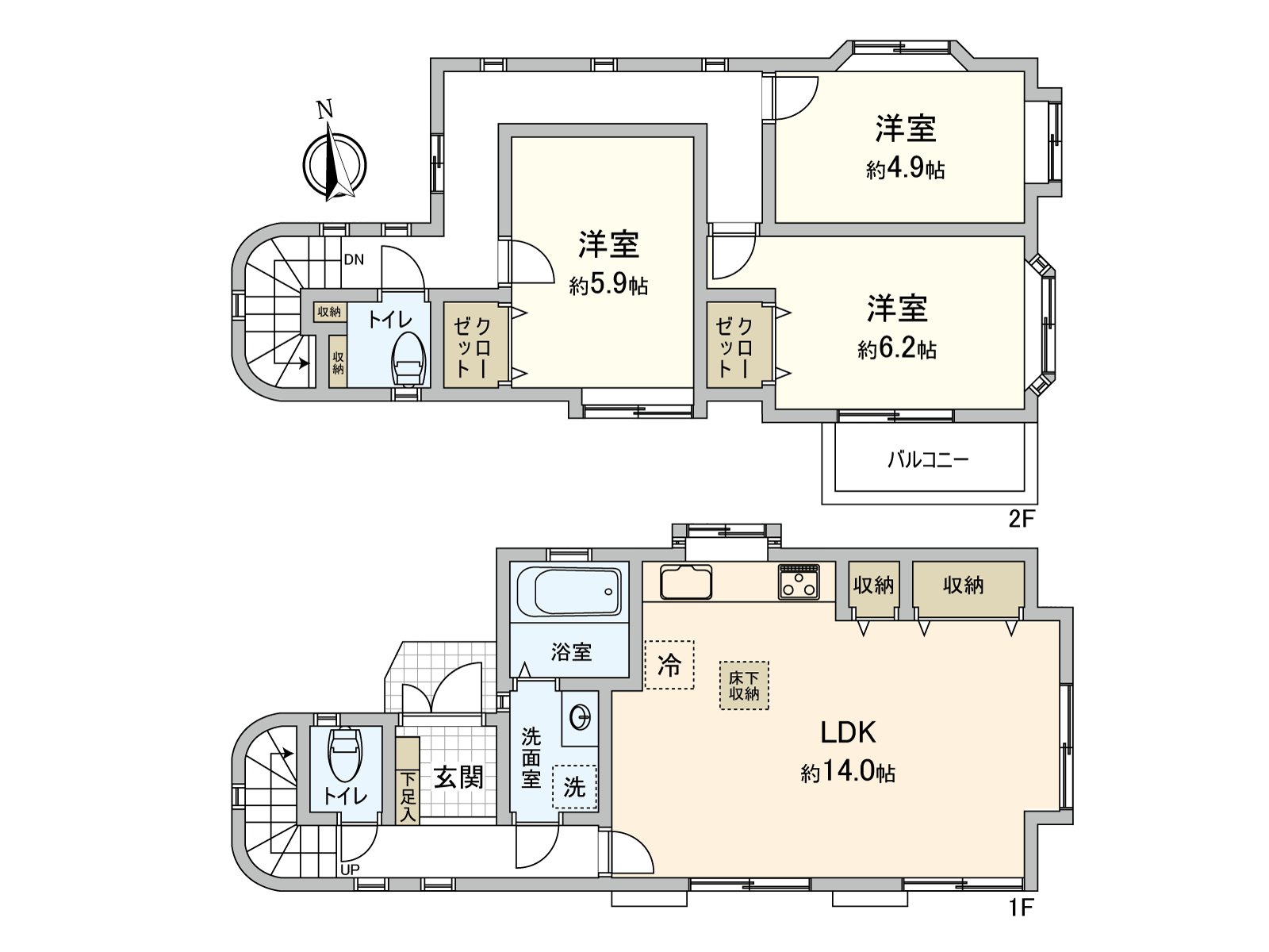 土地面積：104.95平方公尺/建築面積：83.58平方公尺/房型：3LDK