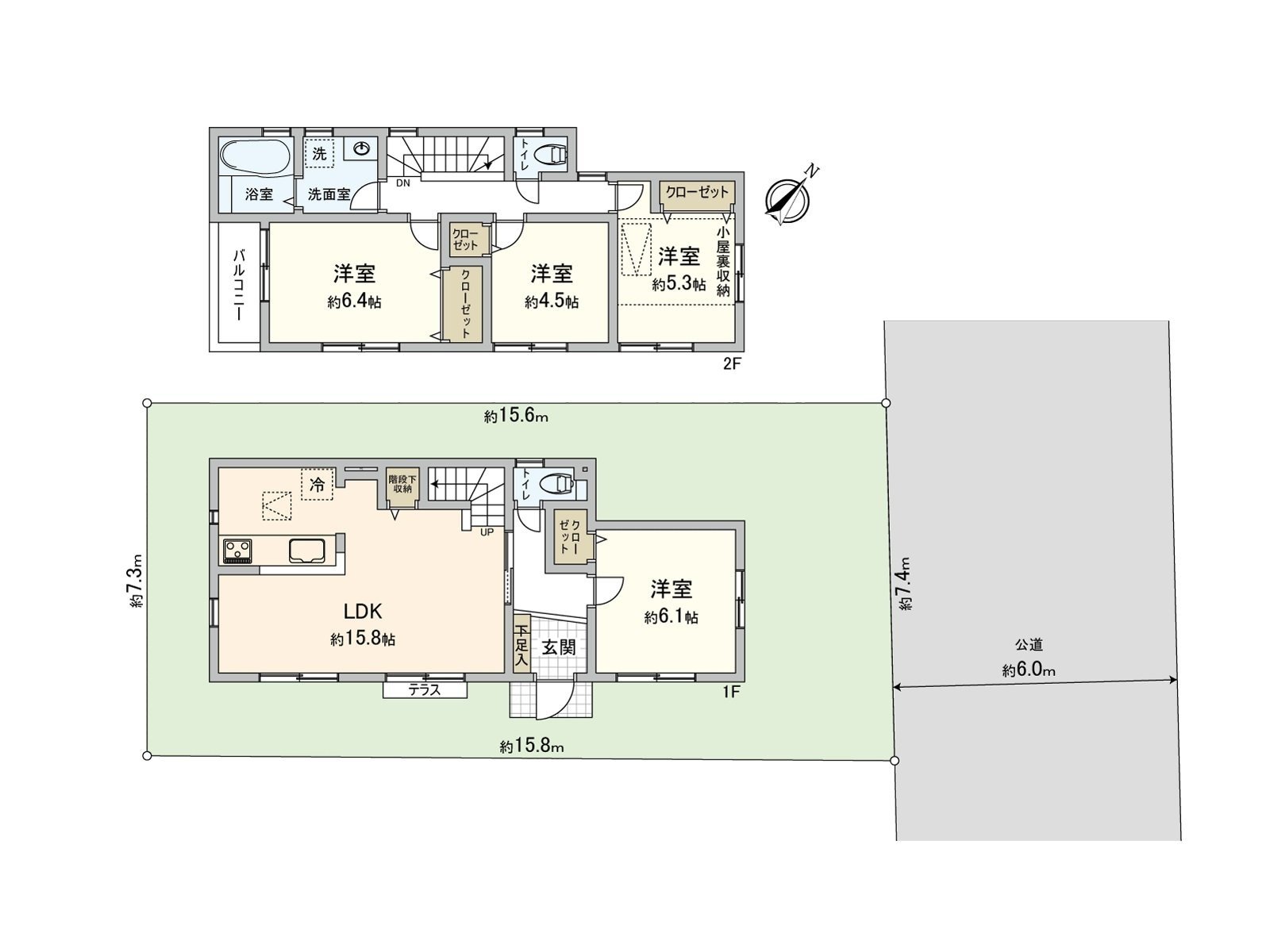 4LDK each room Southeast Orientation