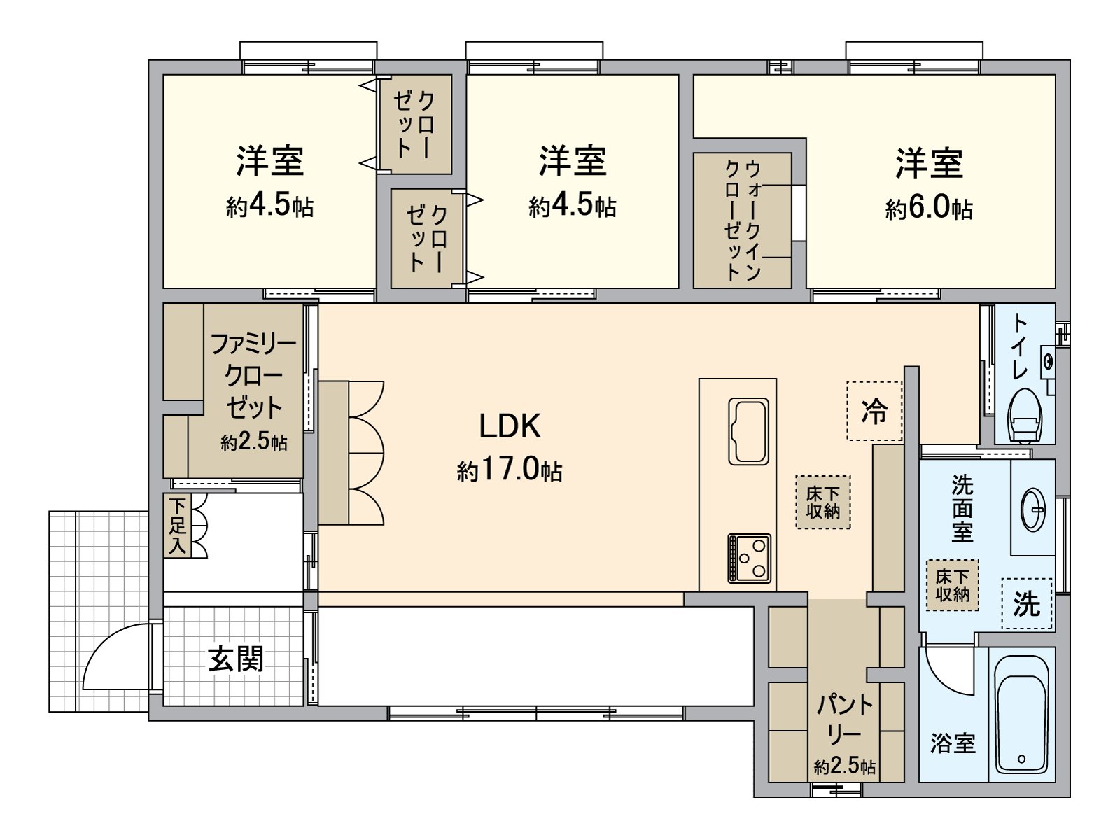 土地面积约67.79坪，建筑面积约26.55坪的3LDK