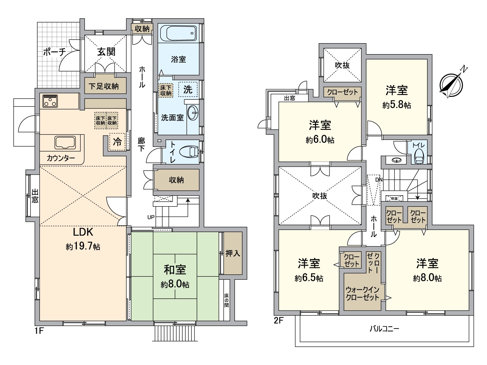 约19.7张塌塌米LDK的房型5SLDK