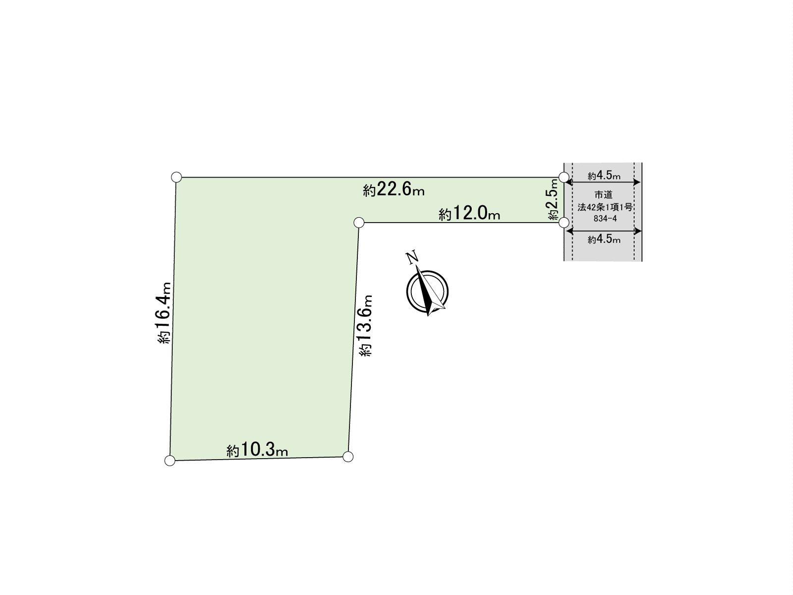 Land ○ Kichijoji Station 14-minute walk when the space is large in topographical map ○ Land about 62 tsubo ○ South