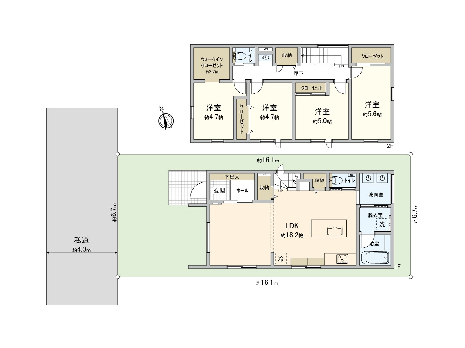 建築面積104.02平方公尺的4LDK