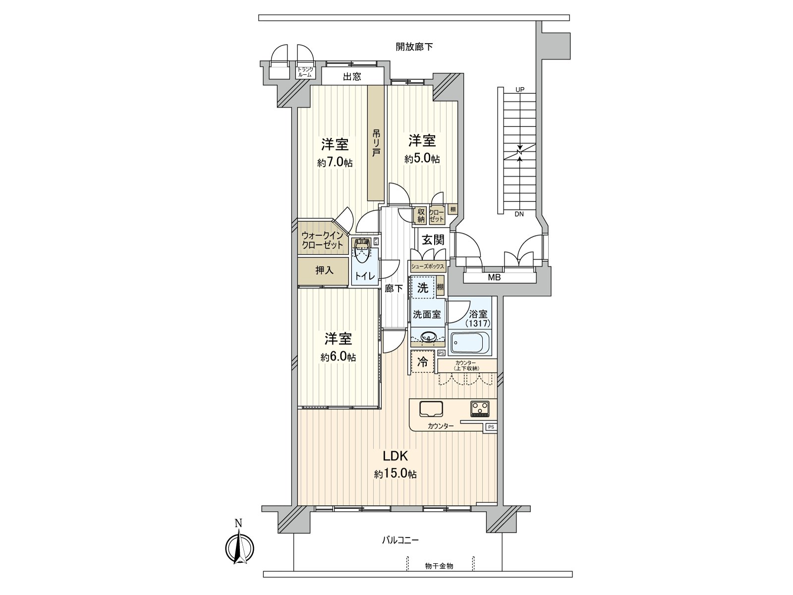 I remodel a room of about 6 tatami that was a Japanese-style room to a Western-style room at sale in lots. In addition, I install hanging units in the Western-style room of about seven quires of north sides by seller and am rich in storing.