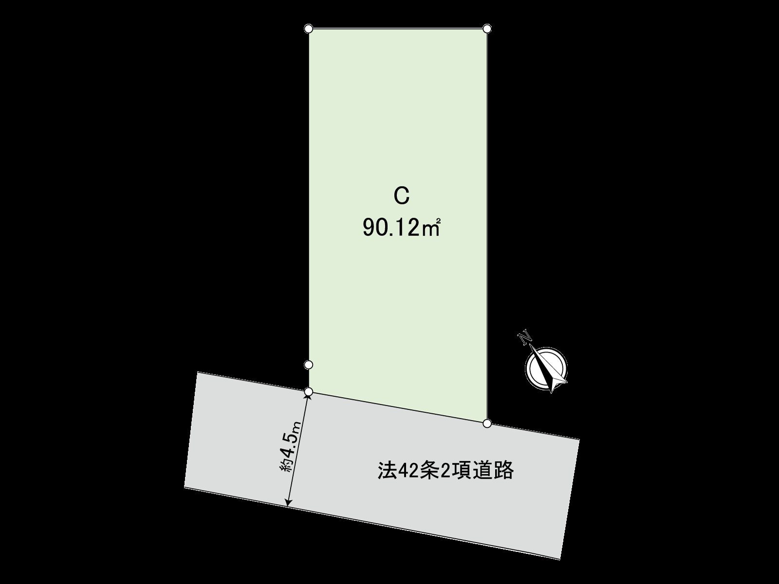 For the Southwest side about 4.5m public road. Exposure to the sun is good.