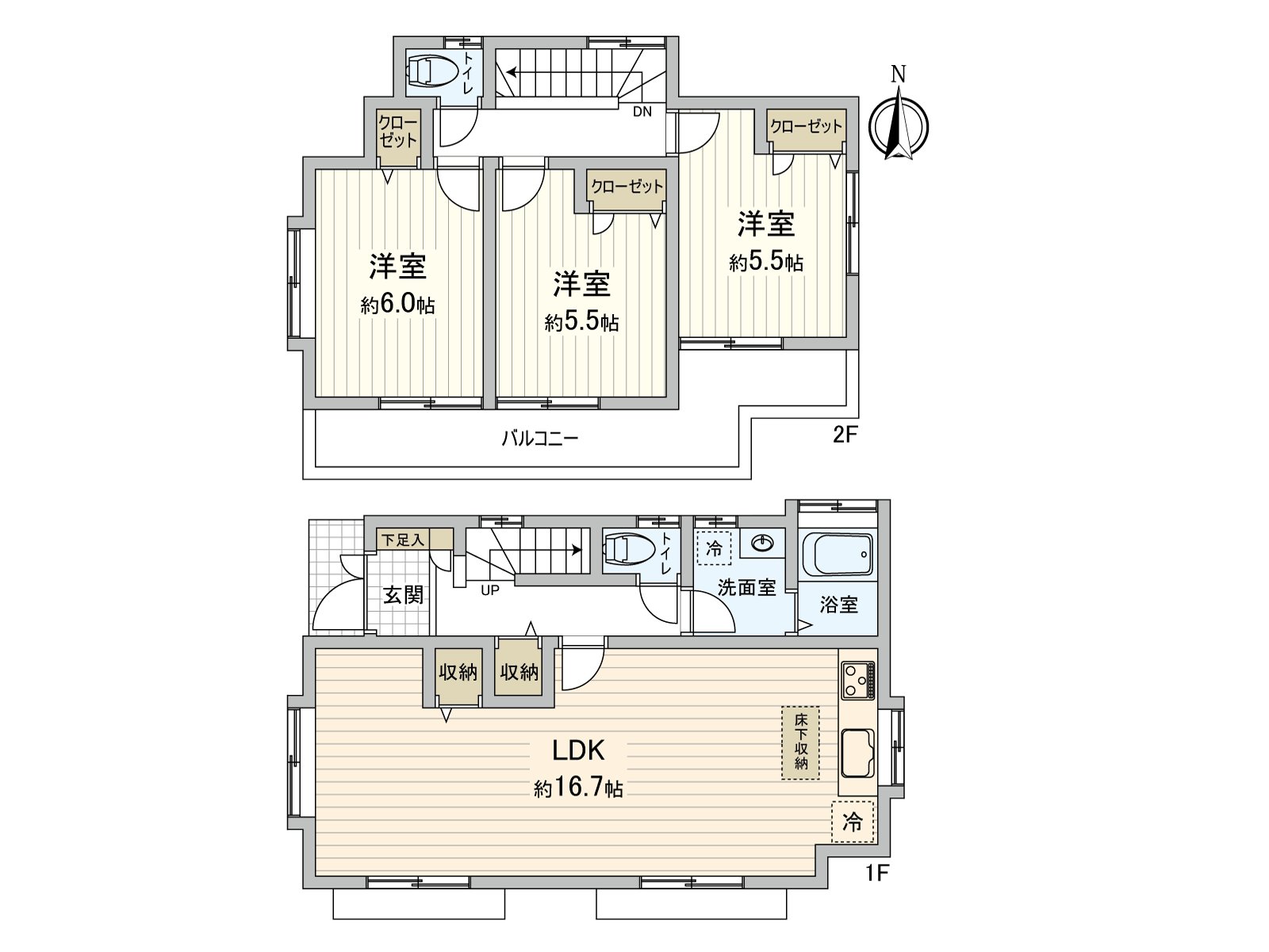 80.31 square meters of Total floor area, 3LDK of Land area 100.65 square meters. An authority of ･ style per positive is good for a Southwest corner lot.