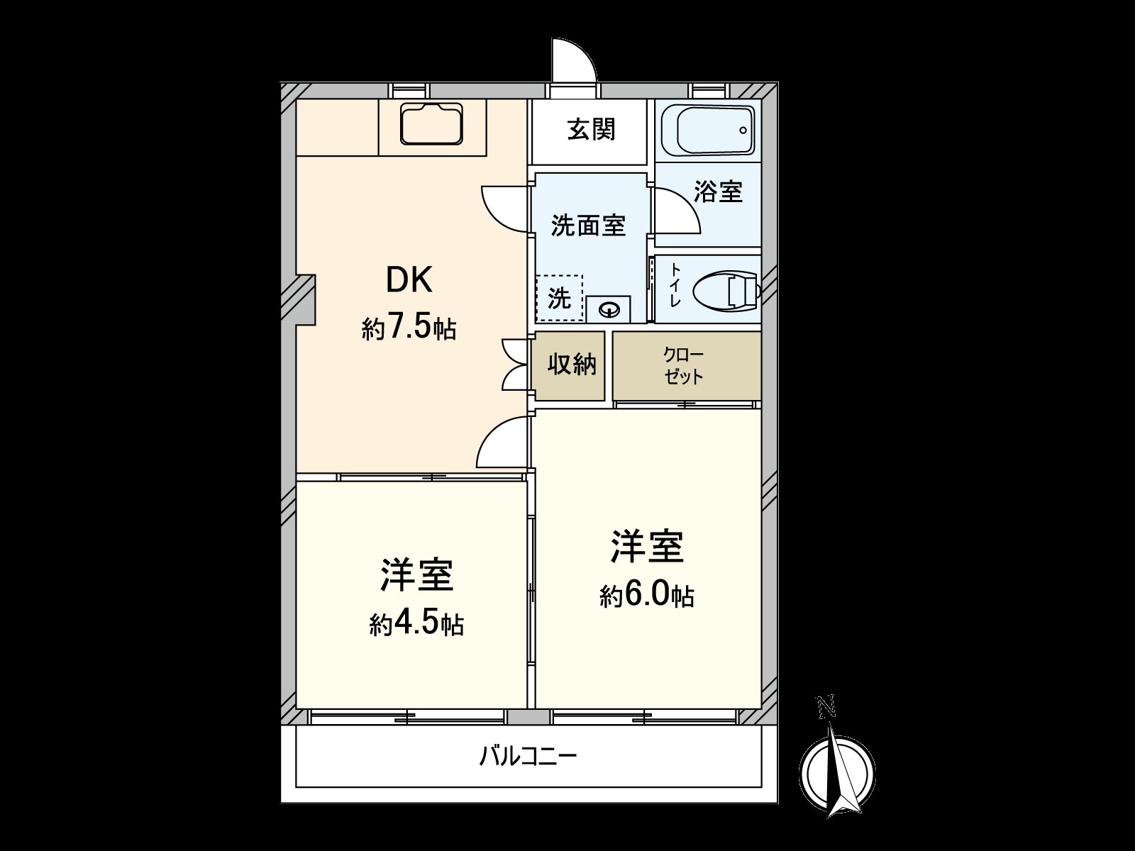 实际使用面积36.29平米，2DK型。阳光关于南向曝光面阳台-良好。