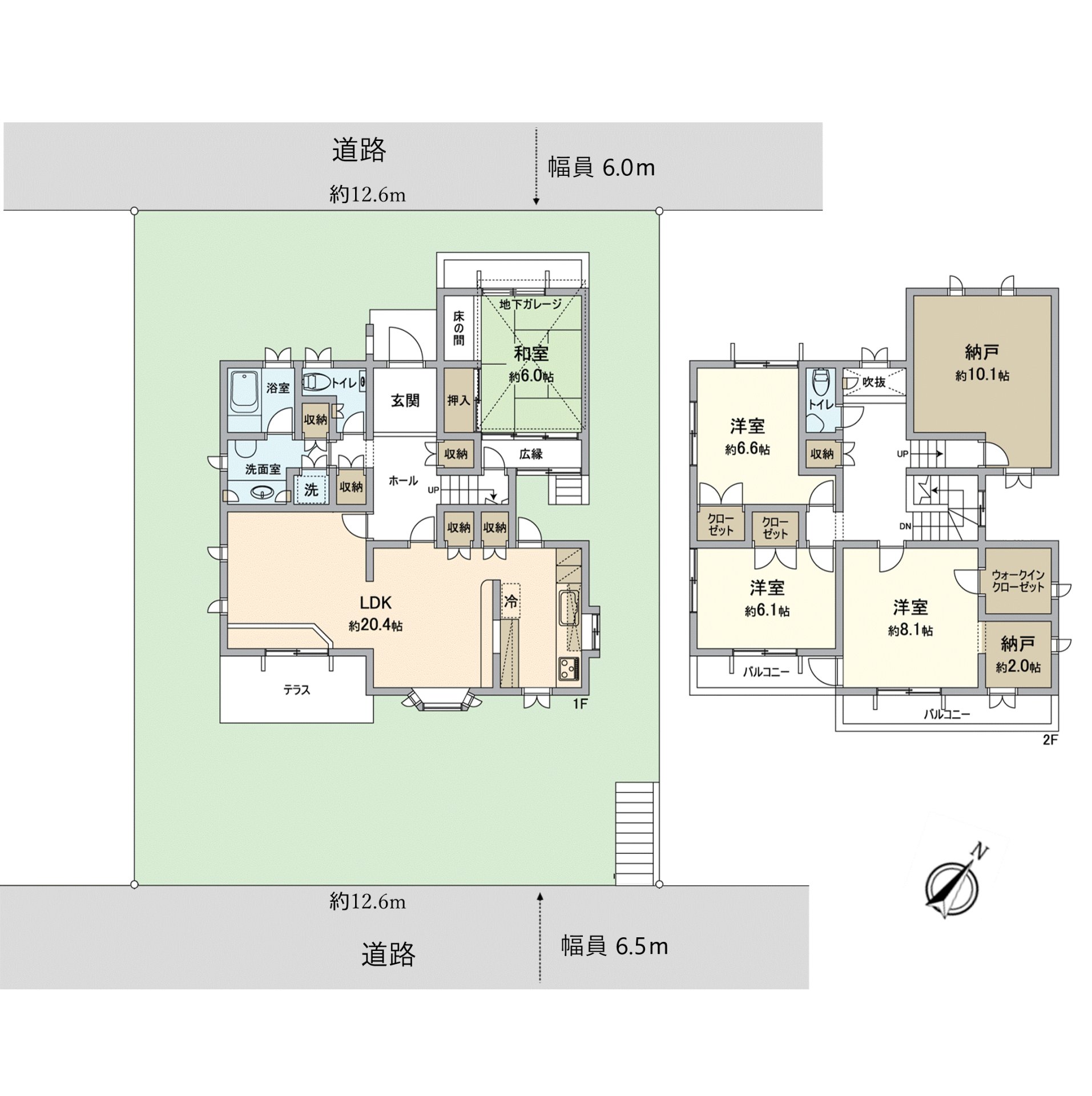 是4SLDK的房型。有約20.4張塌塌米LDK。