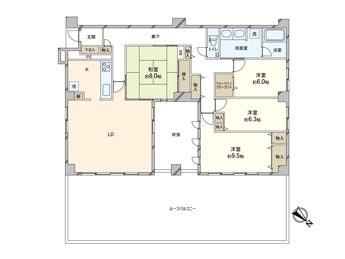 [Floor plan] 131.10 square meters, Plan of 4LDK