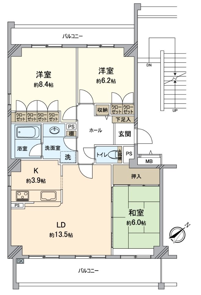 是光照良好度，3方向房間。