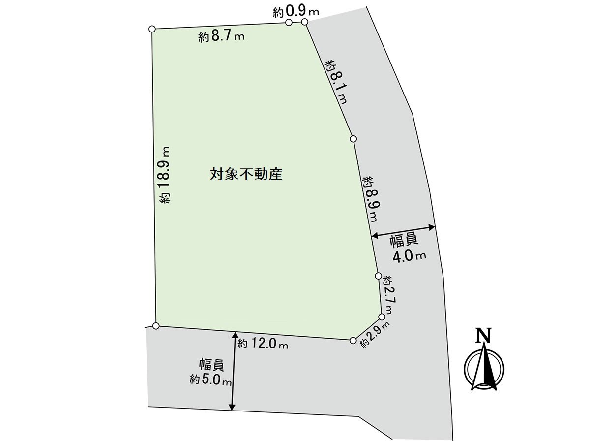 在东南的角地有开放。不是有建筑条件的住宅用地。能在喜欢的House厂商，建筑公司建造。