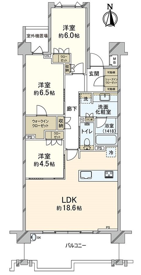是83.29平方公尺的3LDK，