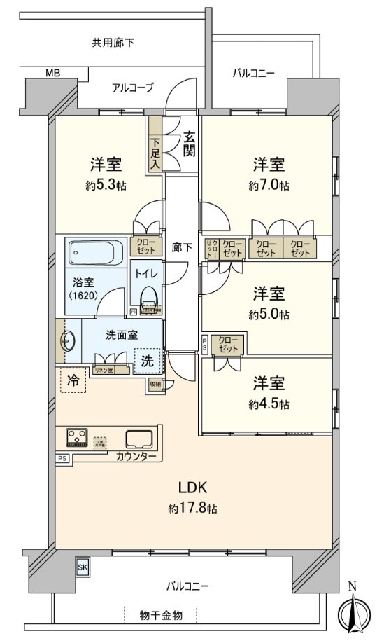 JR "Amagasaki" station (new high speed stop) 4-minute walk. 4LDK of 85.10 square meters of exclusive area, a 15th floor part (top floor), a room of the three-sided corner unit (South, East, North). Please feel free to contact us.