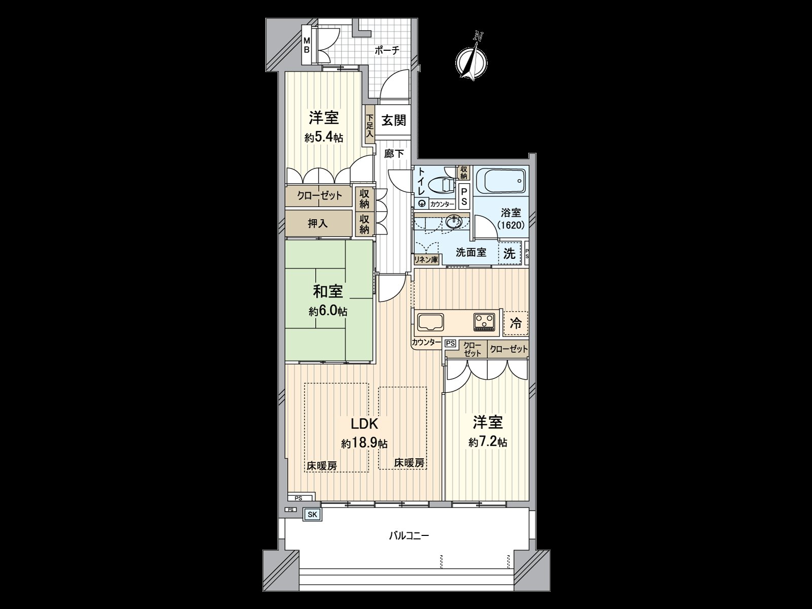 85.10平米的3LDK