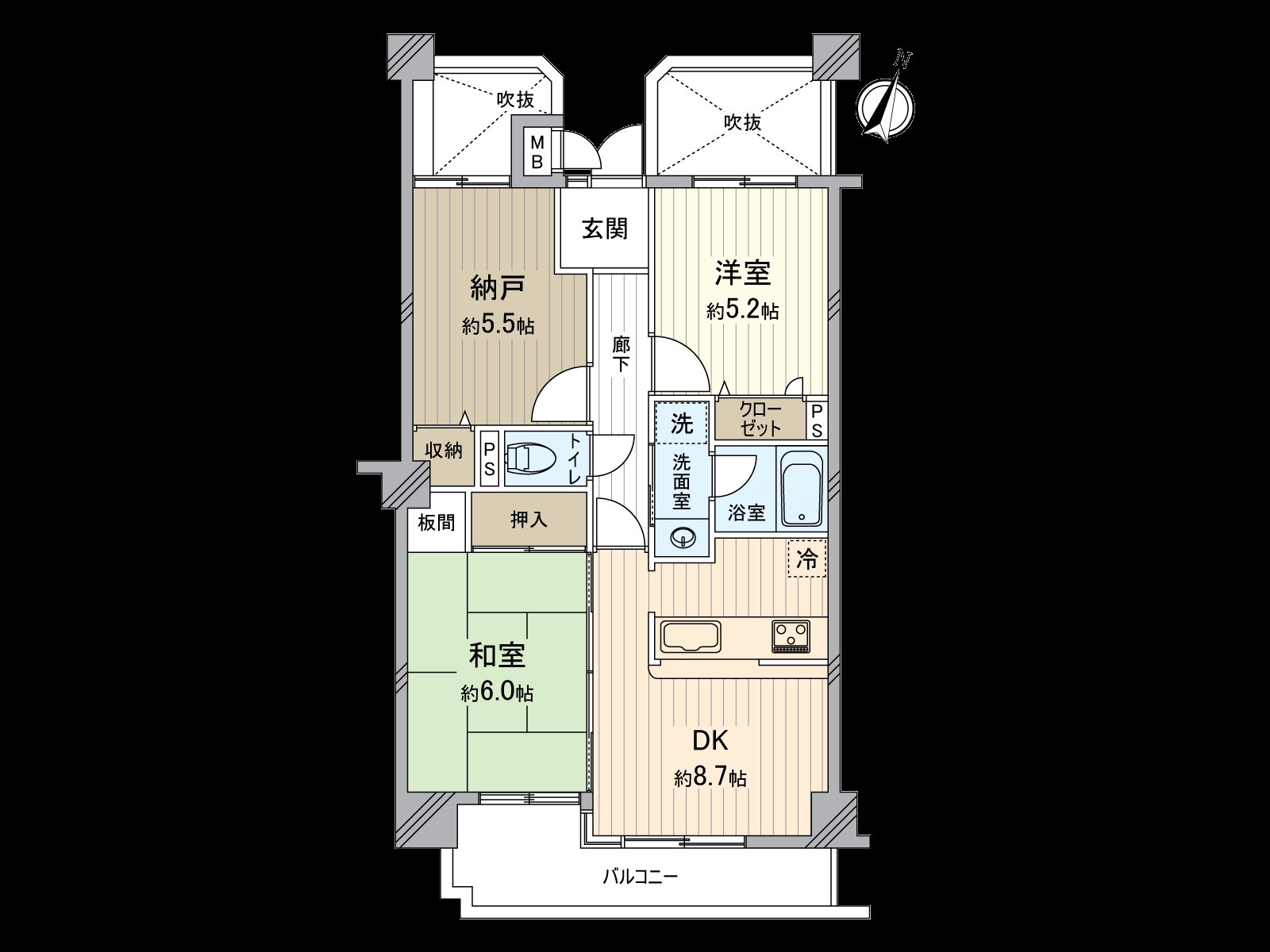 59.55平米的2SDK