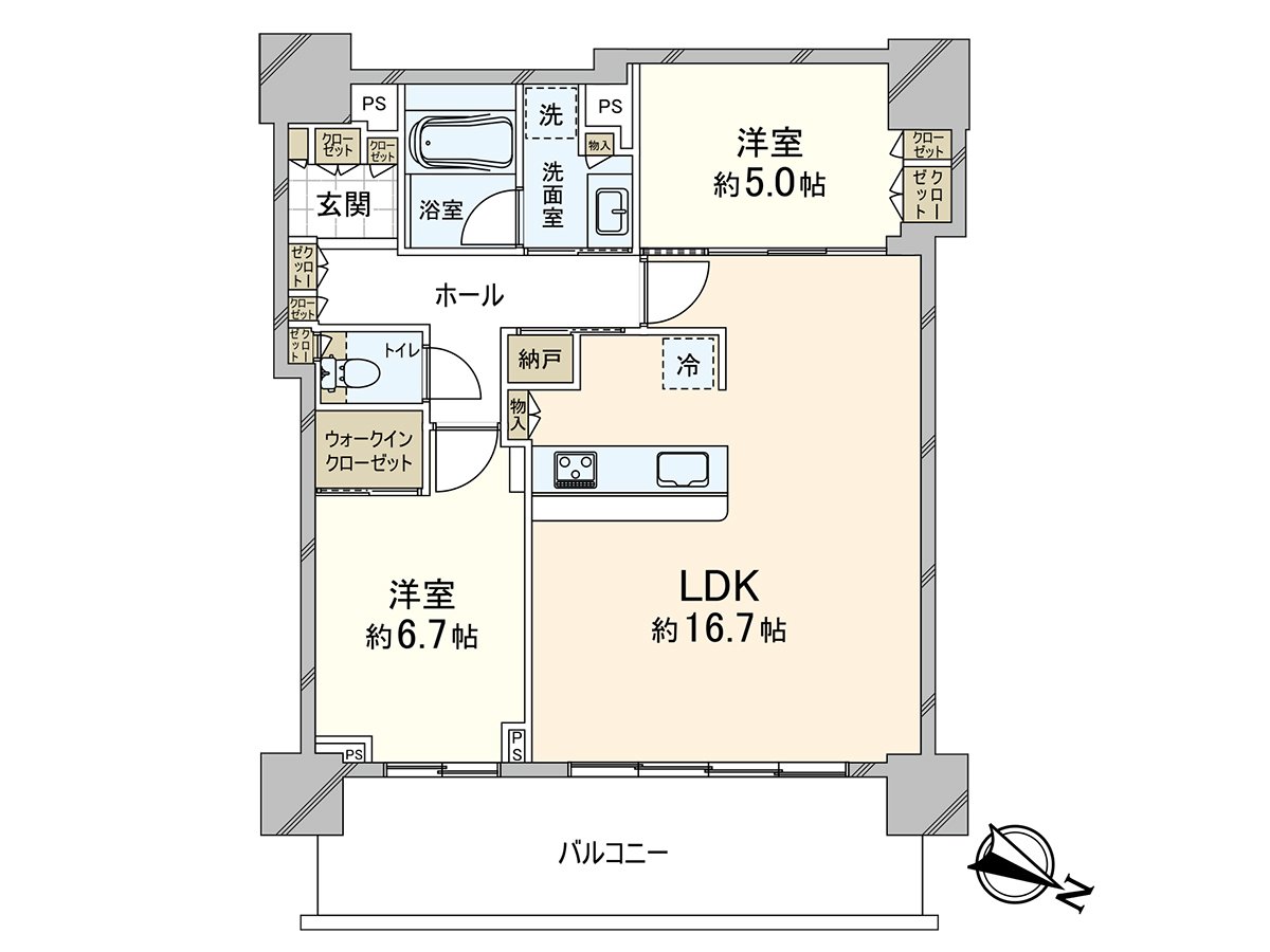 是位于26楼的2LDK